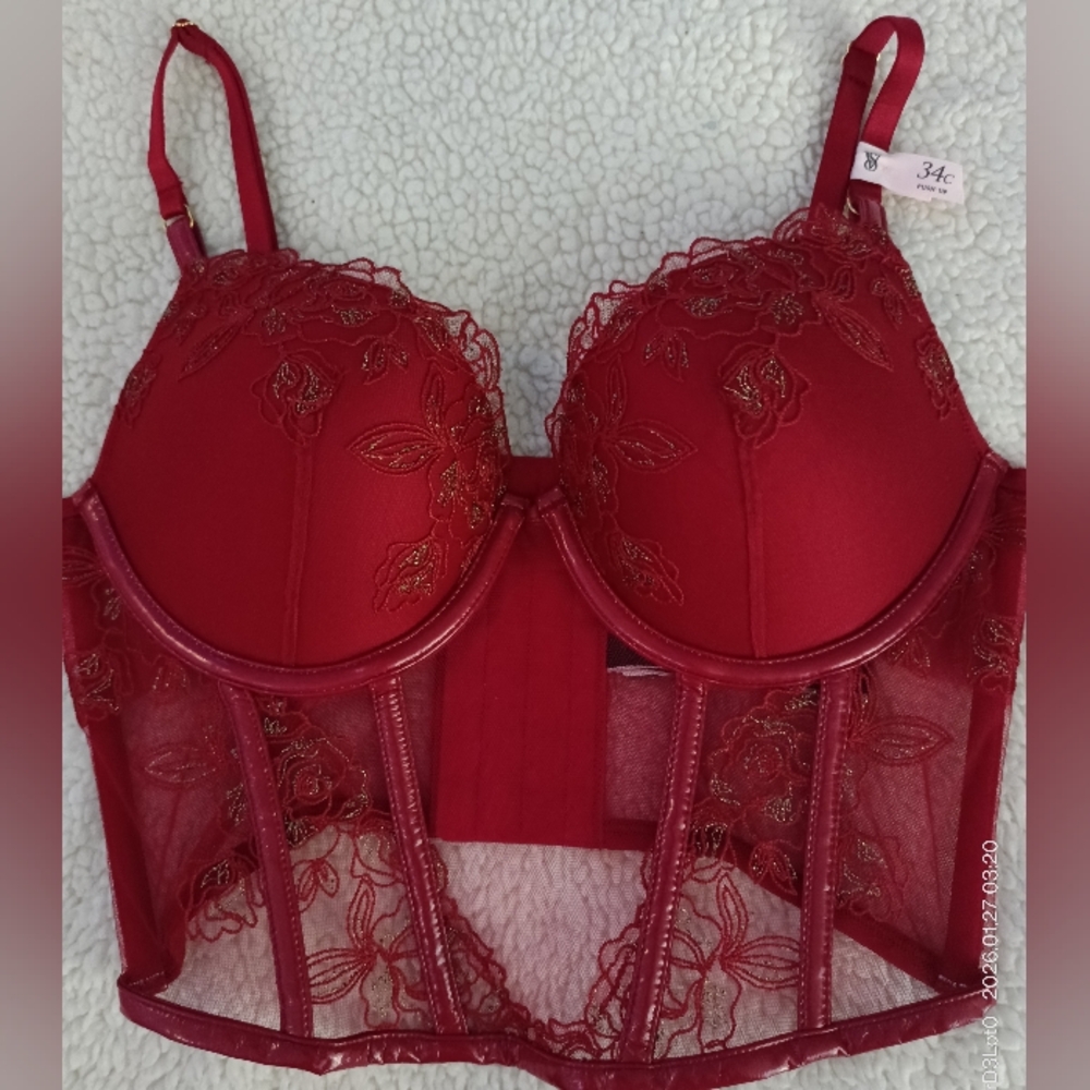 Victoria's Secret Scarlet Lace Corset